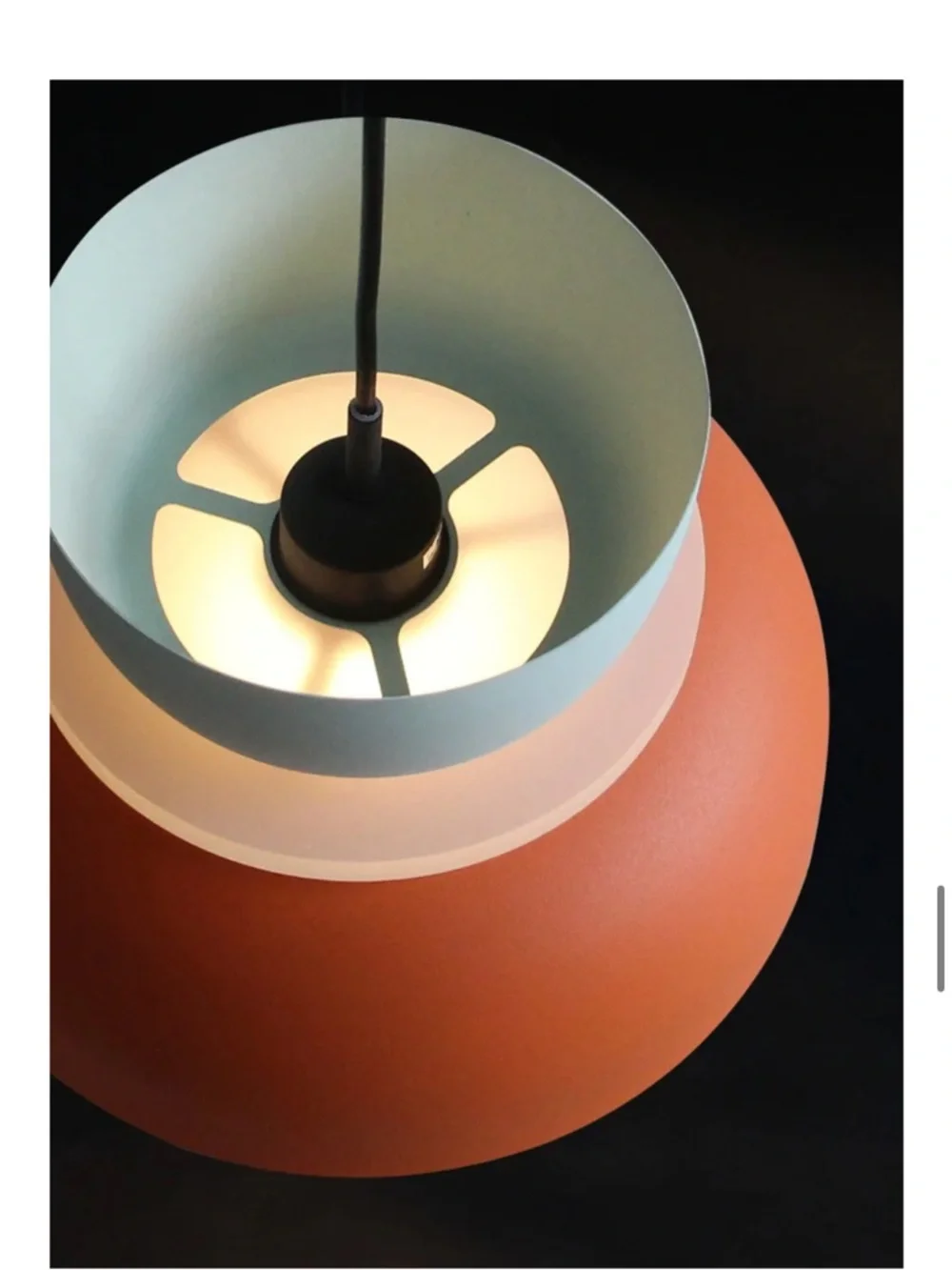 Modern Contemporary Orange Macaron LED Pendant Light by